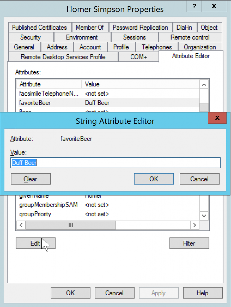 Active Directory Custom Attribute